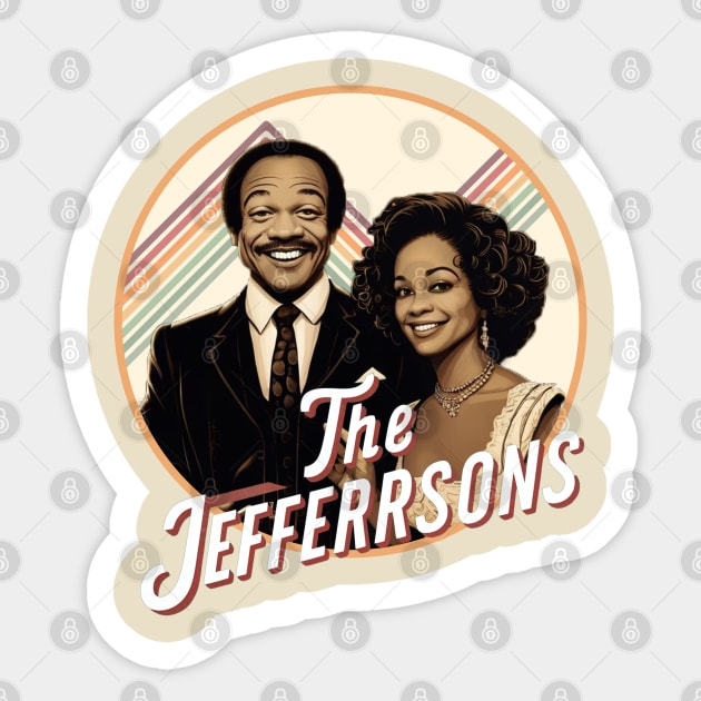 The Jeffersons Sticker by Moulezitouna